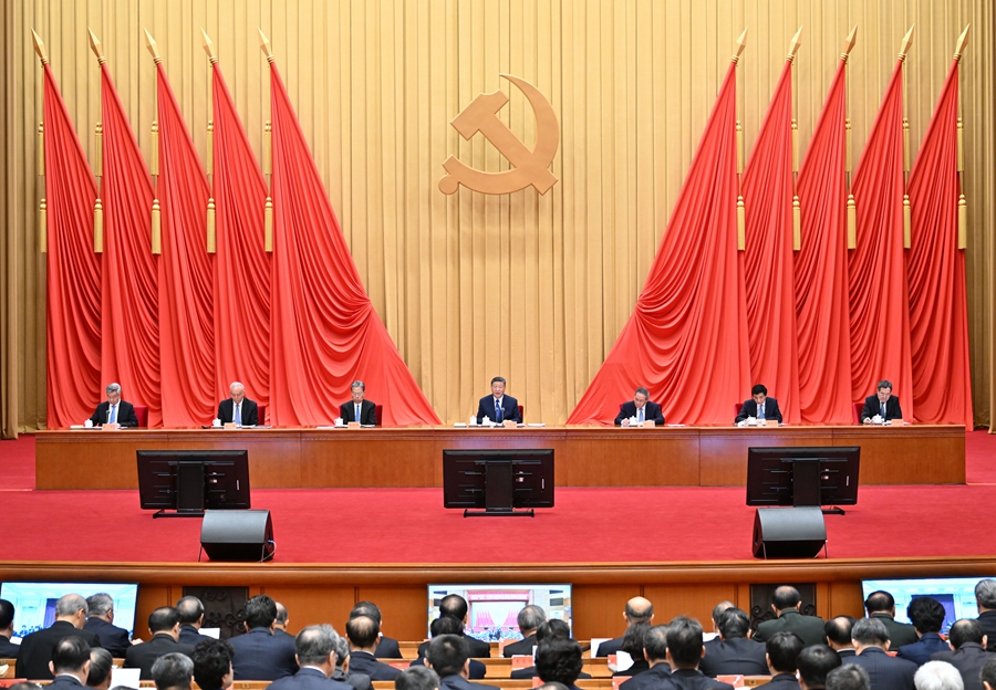 ??1月6日，中共中央總書記、國家主席、中央軍委主席習近平在中國共產(chǎn)黨第二十屆中央紀律檢查委員會第四次全體會議上發(fā)表重要講話。李強、趙樂際、王滬寧、蔡奇、丁薛祥、李希出席會議。
